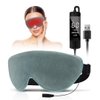 Kovnlo Heated Eye Mask, Washable USB Electric Warm Compress eye heating Pad for Dry Eyes, Blepharitis, Syndrome, Chalazion, Stye, MGD and Steam Moist to Unclog Glands