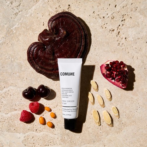 COMUNE Hydra Shroom Cream - Deeply Hydrating Face Moisturizer | Adaptogenic Mushroom, Hyaluronic Acid, Squalane & Peptides | All Skin Types, 50 mL / 1.7 fl.oz