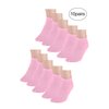 Girls Low Cut Ankle Socks 10 Pairs, One Size, Pink