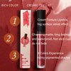Mrettick 3 Colors Cream Texture Lipstick, Long-Lasting Moisturizing Velvet Lip Gloss, Non-Stick to Cup, Waterproof, Non-Fading, Hydrating Lip Tint Natural Jelly Lipstick (3pcs*6 ml)
