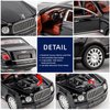 BDTCTK Compatible for 1:24 Scale Bentley Mulsanne Diecast Cars Models, Pull Back Car Toys with 6 Open Doors, Light and Sound, Boys Toys Kids Adults Gifts(Black)