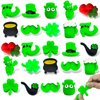 24PCS St Patrick's Day Party Favors Set, Mochi Squishy Mini Cute Squeeze Toy Stress Reliever Anxiety for St Patrick's Day Gift Classroom Party Favors