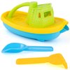 ArtCreativity Tugboat Pool, Beach and Bathtub Toys - Kids’ Bath Toy Set with Boat, Rake, and Shovel - Detailed Bathtub Boat for Elevated Imagination - Beach Must-Haves for Boys and Girls Ages 3 Plus