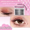 Fox Eye Lashes Fluffy Lash Clusters with Bottom Lashes C Curl False Eyelashes Left & Right Cluster Eyelash Extensions 158 PCS Individual Lashes Cat Eye Manga Lashes DIY At Home, by Anforlin
