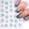 6pcs Colorful Fireworks Nail Art Stiskers 3D Laser Firework Nail Stickers for Women Manicure New Year Nail Supplies Christmas Nail Decals Blooming Pyrotechnics Nails Stickers Holiday Nail Sticker
