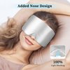 my novel things Sleeping Mask for Man Woman Girls and Cold Eye Mask for Dark Circles and Puffiness 2Pcs, Cooling Eye Ice Face Mask with Silk Satin Eye Cover Full Coverage Blindfold Silver Grey