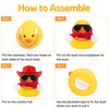 wonuu Winter Rubber Duck with Knitted Scarf Sunglasses Necklace Cowboy Hat, Mini Ducky for Home Party Ornament Car Accessories Dashboard Decoration, Red