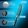 Jurrissa Rat Tail Combs for Parting,Protable Retractable Rat Tail Comb-Parting Combs for Hair Stylist-Stainless Steel Pin Tail Fine Tooth Teasing Comb Heat Resistant Anti Static (Black)