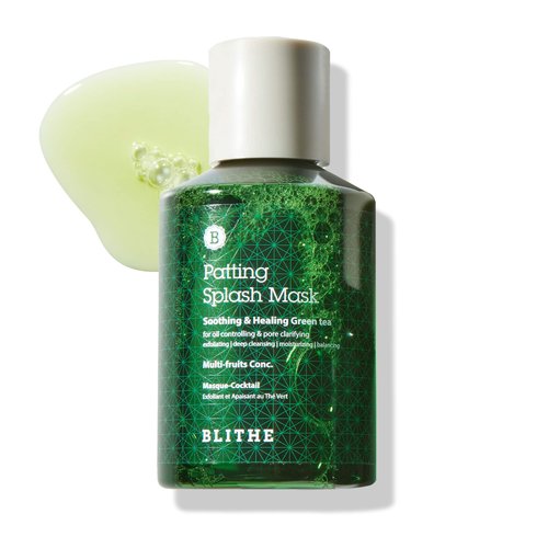 BLITHE Patting Splash Mask Face Exfoliator with Soothing &amp; Healing Green Tea - Lactic Acid Exfoli...