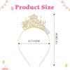 DRESBE Light Up Birthday Headband LED Rhinestone Birthday Princess Tiara Crown Headbands Birthday Party Hair Accessories for Women (Gold)