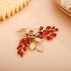BERYUAN Flower Hair Comb for Women Leaves Hair Comb for Wedding Hair Comb Small Hair Comb Slide (Gold)