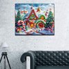 Christmas Candy House DIY Paint by Numbers for Adults Winter Snow Xmas Scenery DIY Oil Painting Acrylic Paint Art Painting Kits Canvas with Acrylic Paints Cute Holiday Art 16x20 Inch（Frameless）