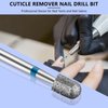 C12rtive Nail Drill Bit,Cylinder Diamond Carbide Cuticle Remover Bit,3/32" Shank,Professional Diamond Carbide Nail Drill Bit for Acrylic Gel Nails,Home Salon & DIY(Medium)