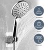 Shower Head Holder Strong Adhesive Adjustable Handheld Shower Wand Holder No Drilling Wall Mount Bracket (Silver)