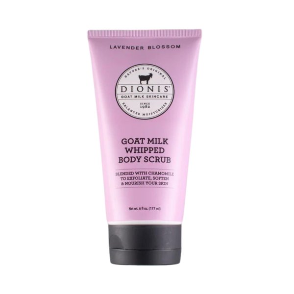 Dionis Goat Milk Skincare Scented Whipped Body Scrubs (6 oz) - Intensely Hydrating and Softens Skin, Made in the USA, Cruelty free, Paraben free (Lavender Blossom)