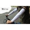 Arm Sleeves For Women Men (2 pair) Cycling Armwarmers Summer UV Sun Protection Black + White XL