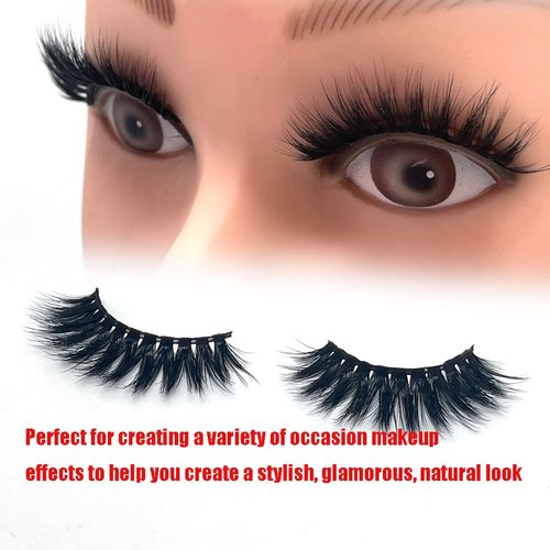False Eyelashes 3D Faux Mink Lashes Pack Dramatic Fluffy Thick Volume Full Cross Soft Reusable Handmade Fake Eyelashes 10 Pairs Pack by Lifernilash (LFN5D05)
