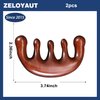 2PCS Rosewood massage hair comb, wide teeth solid wood household small five teeth comb to relieve your stress and fatigue