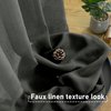 BGment Black Sheer Linen Curtains for Living Room 2 Panels Set, Semi Sheer Curtains 84 Inch Length for Bedroom Light Filtering Curtains & Drapes with Grommet, Each 2 Panels, 52 x 84 Inch, Black
