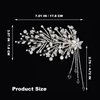 JULIYOOYOO Wedding Hair Accessories,Rhinestone Bridal Hair Accessories,Handmade Flower Hair Clips,Wedding Hair Pieces For Brides，Women's Wedding Hair Accessories With Tassel. (silver)
