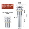 Yodel Faucet Bathroom Sink Drain Stopper Pop up Drain Without Overflow for Vessel Sink Lavatory Vanity,Chrome