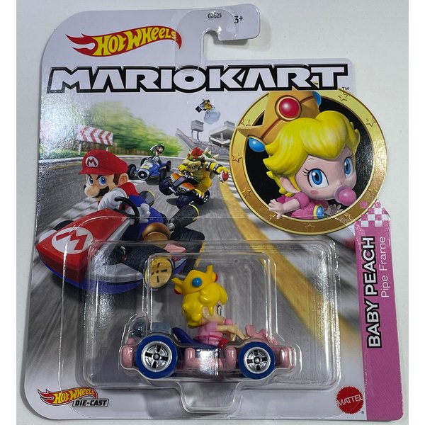 Hot Wheels - Mario Kart - Baby Peach - Pipe Frame - 2023 - Mint/NrMint Ships Bubble Wrapped in a Sized Box