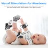 Zendstanding Baby Toys 0-12 Months: Black and White Sensory Toys Baby Socks & Wrist Rattles Newborn Toys with Baby Cloth Book Kits, High Contrast Baby Gifts for Boys Girls