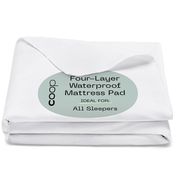 Coop Home Goods - Incontinence Bed Pads - Washable Pee Pads, Waterproof Mattress Pad, Reusable Bed Cover, Pads for Beds for Incontinence Adults, Seniors, Children, Pets - Queen (60 x 39.5)