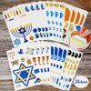 HOWAF 24 Pieces Hanukkah Stickers Make Your Own Hanukkah Crafts Stickers Decorations, Hanukkah Menorah Craft Kit DIY Menorah Scene with Stickers for Hanukkah Home Classroom Activities Party Supplies
