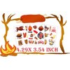 PIBIPAID 200 Pcs Camping BBQ Tattoos Temporary Stickers - Barbeque Party Supplies Decorations Camping Themed Birthday Baby Shower Party Tattoos
