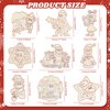 9PCS Christmas Tree Decorations DIY Wooden Painting Craft Kits, Christmas Tree Hanging Ornament Art Craft Supplies Painting Kit Cute Wooden Hanging Ornaments for Tree Christmas Decorations Indoor