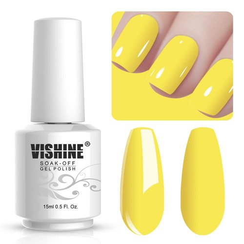 Vishine Gel Polish Nail Art Soak-off UV LED Nail Gel Polish Diy Manicure Yellow(561)