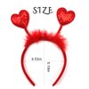 Valentines Sequins Heart Headband Glitter Love Hair Band Red Hair Hoop Women Girls Hair Accessories Headdress for Cosplay Valentine’s Day Decoration Party Supplies Gift