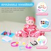20 Pieces Dollhouse Accessories Doll Travel Accessories Mini Laptop Computer Phone Toy Miniature Glasses Headset Drink Toys Plastic Doll Accessories for Dolls (Cute Style)