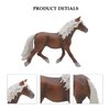 MODEBESO® Realistic Animal Figures Playset,Horse Figurines,Hand Painting Horse Figures,Educational Toy,Cake Toppers Christmas Birthday Gift for Kids Todllers (Haflinger Stallion)