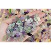 Fluorite Aquarium Gravel Rocks Natural Tumbled Healing Crystal Chips Bulk Gemstones Tumbled Crushed Stones for Fountain Vase Filler Planters Decorative Fish Tank Potted Reiki Energy Balancing 0.44lb