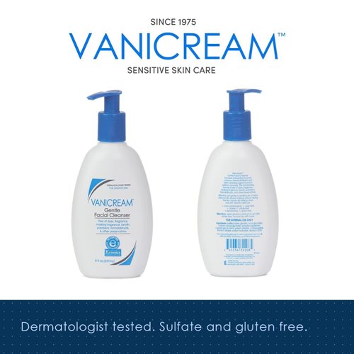 Vanicream Gentle Facial Cleanser, 8 Fl Oz (Pack of 2)