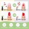 MEFA 2 Pcs 15ml Gel Top Coat and Base Coat Set, No Wipe Gel Nail Polish Base and Top Coat, Long Lasting Glossy Shine Effect Soak Off LED Nail Lamp Gel Top Base Coat Nail Art DIY Manicure Holiday Gifts