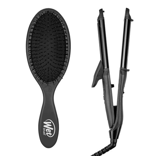 Wet Brush Original Detangler 2-In-1 Styling Iron (Gunmetal), Black