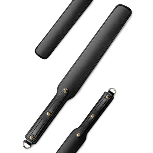 Ueemph 18 inch Riding Crop,Black Leather Paddle,Super Durable Rug Paddles,Equestrian Crops（Black）