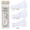 10pairs Type B Airbrush Eyebrow Stickers Eyebrow Auxiliary Sticker Disposable Microblading Eyebrow Stencil Shaping Sticker for Brow Shaping (White-Type B)