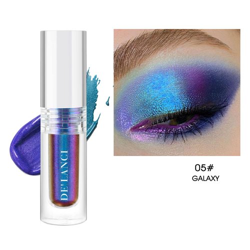 Liquid MultiChrome Eyeshadow, Intense Color Shifting, Long Lasting High Pigmented With No Creasing, Monochrome Colorful Glow Liquid Eye shadow, Quickly Drying, Sparkle Shiny Eye Makeup for Beginners #5…