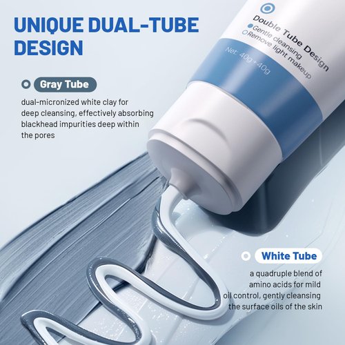 Relaso Clay Mask, Double effect Mud Mask for Face and Body, Spa Quality Pore Reducer for Acne, Blackheads & Oily Skin Deep Clean for All Skin Type,Natural Vegan Skincare,Tightens Skin & Exfoliate.