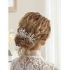 Unicra Rhinestone Bride Wedding Hair Pins Bridal Hair Clips Crystal Hair Piece Decorative Bridesmaids Hair Accessories for Women and Girls Pack of 2 (A-Silver)