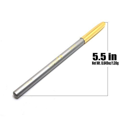 Jordana 1 x Gold Cap Eyeliner [ 13 SILVER ] Eye Liner Eyebrow Pencil Made in USA + Free Zipbag