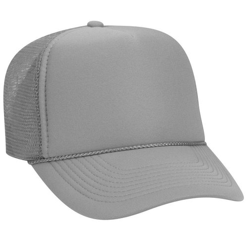 OTTO Polyester Foam Front 5 Panel Pro Style Mesh Back Trucker Hat - Gray