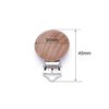 Sutoyuen 10Pcs 30mm (1.18") Natural Wood Pacifier Holder Round Beech Metal Teether Wooden Teething Beads Suspender Clips DIY Pacifier Accessories