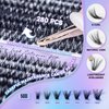 SUMFORMI lash cluster eyelash extensions 280pcs wispy eyelash cluster lashes wispy individual lashes cluster eyelashes cluster lashes natural cat eye cluster lashes D curl 8-16MM for Beginner 50D