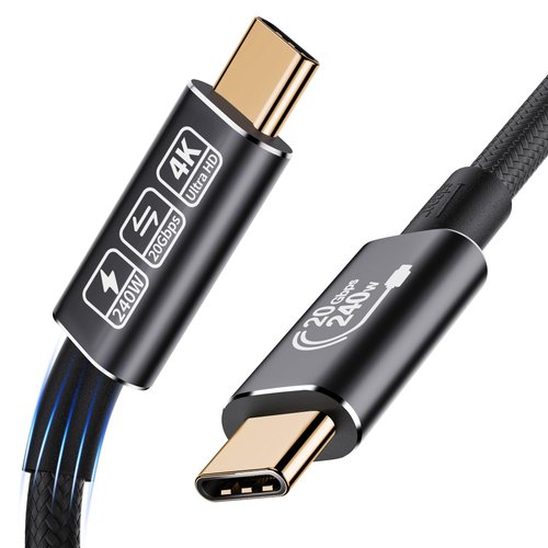 HOTUTUKI usbc to usbc Data Transfer Cable,Data Transfer Cord USB c to USB c,USB 3.2 Cable Type c to c 3.3ft, Support 20Gbps 240W PD Fast Charging Cable, high-Speed USB c Cable, Nylon Braided