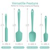 U-Taste Silicone Spatula Set with 600 Degrees Fahrenheit Heat Resistant (Teal/Aqua Sky)